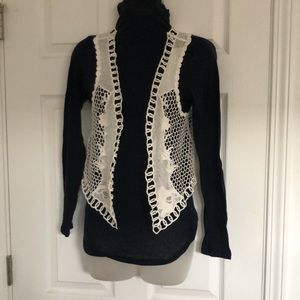 VTG Club Monaco Crochet Vest Cotton Size  XS/S